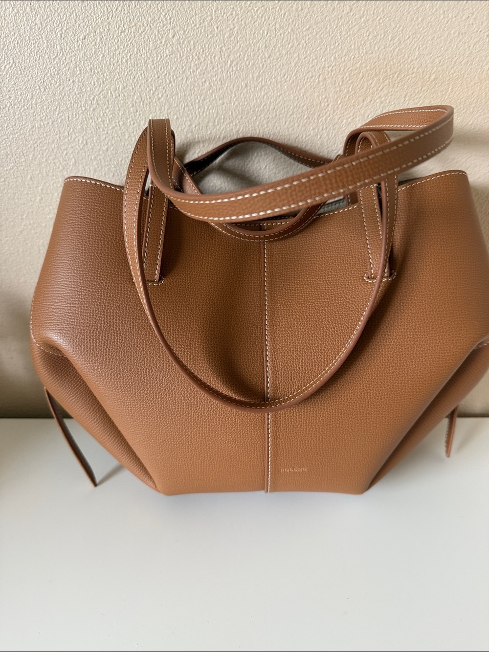 Polene Textured Camel Cyme Mini